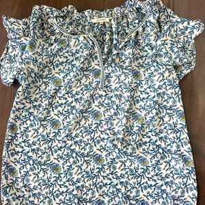 Floral Ruffle Sleeve Top